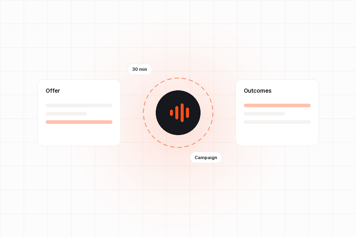 A campaign agent in 30 minutes, built from a public offer